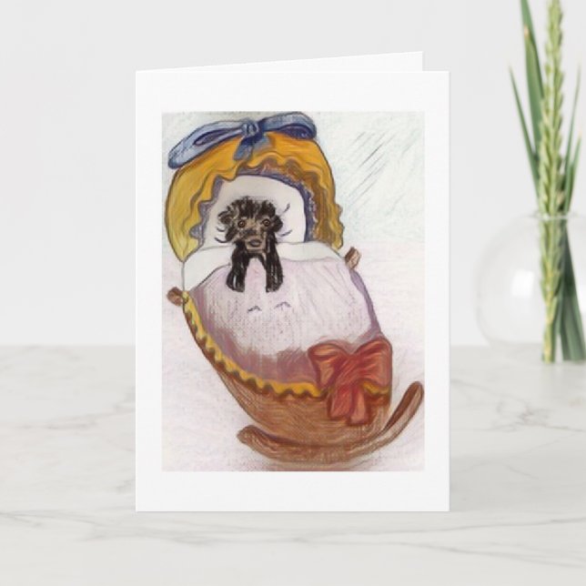 Tarjeta Felicitaciones Por Tu Nueva Cachorra (Anverso)