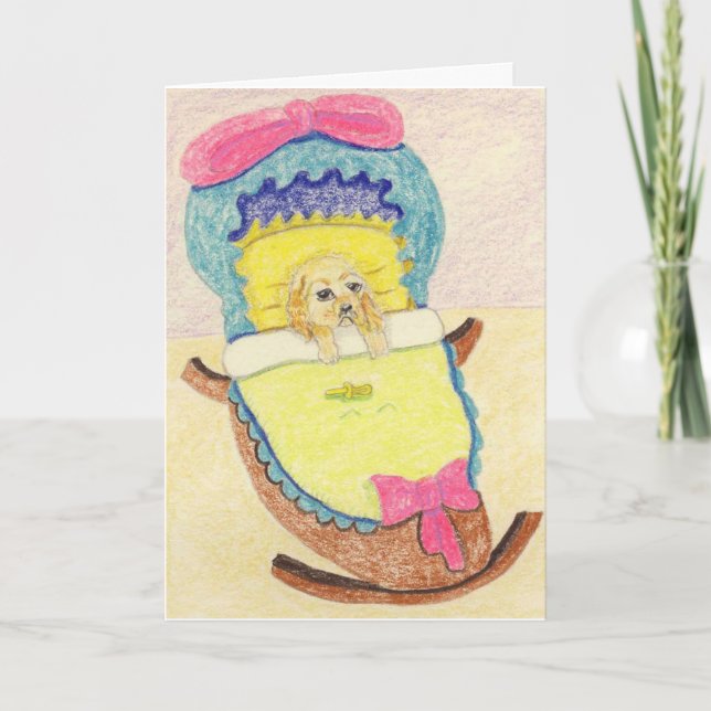 Tarjeta Felicitaciones Por Tu Nueva Cachorra (Anverso)