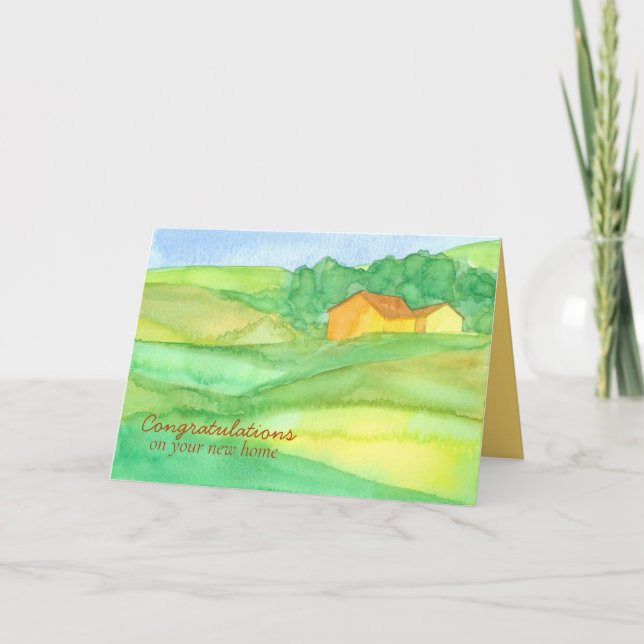 Tarjeta Felicitaciones Por Tu Nueva Casa De País (Anverso)