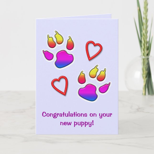 Tarjeta Felicitaciones por tu nuevo regalo (Anverso)