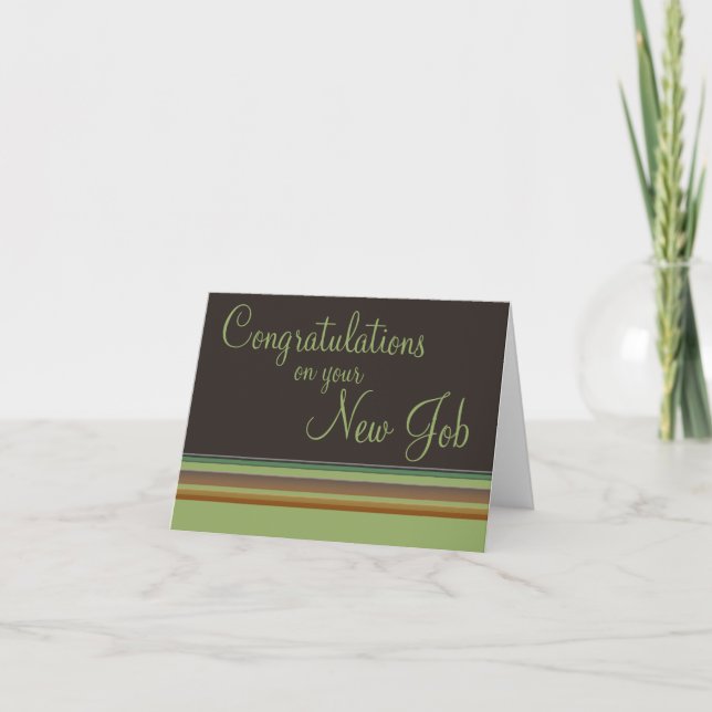 Tarjeta Felicitaciones por tu nuevo trabajo (Anverso)