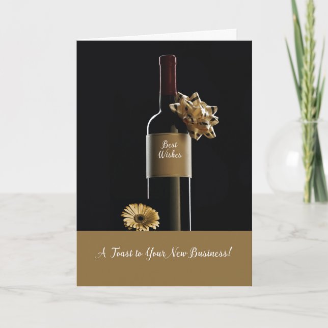Tarjeta Felicitaciones por tu nuevo vino de apertura de ne (Anverso)