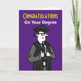Tarjeta Felicitaciones por tu título - para un hombre