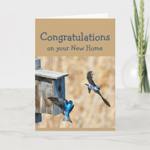 Tarjeta Felicitaciones por tus nuevas aves divertidas en c
