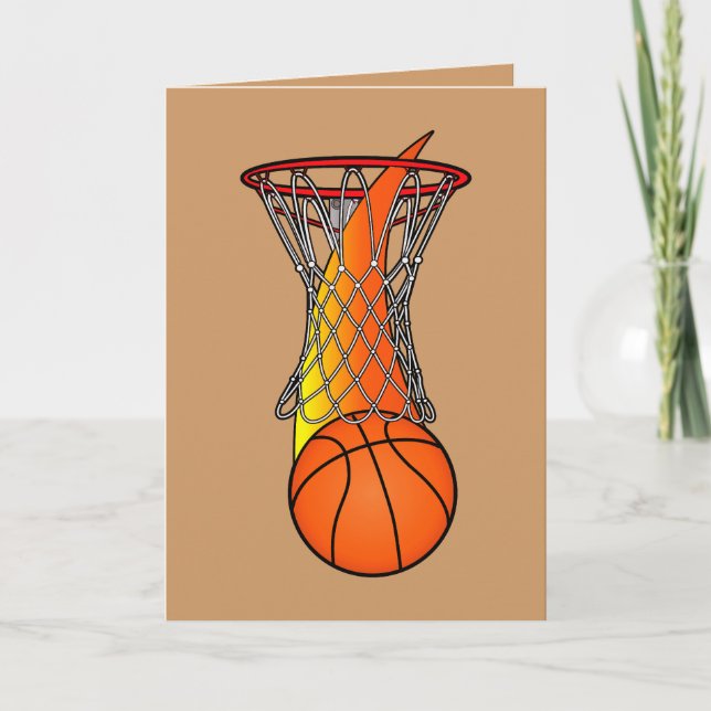 Tarjeta Felicitaciones por una gran temporada de baloncest (Anverso)