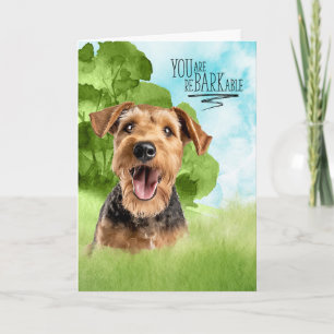 Tarjeta Felicitaciones re BARKable Airedale Terrier Dog