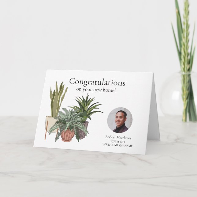 Tarjeta Felicitaciones Real Estate Photo Business Note (Anverso)