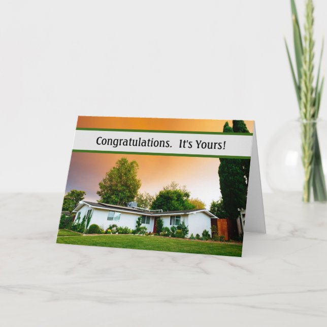 Tarjeta Felicitaciones Realtor, Mortgage Co. Gracias (Anverso)