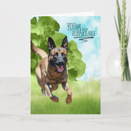 Tarjeta Felicitaciones reBARKable Perro belga Malinois