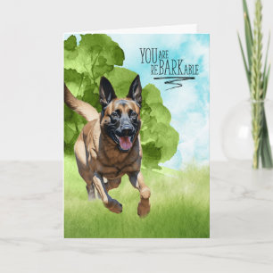 Tarjeta Felicitaciones reBARKable Perro belga Malinois