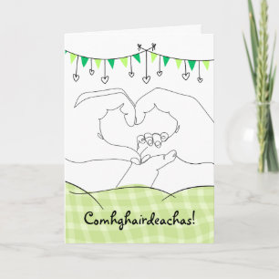 Tarjeta Felicitaciones Recién nacido Gaélico Irlandés