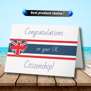 Tarjeta Felicitaciones Reino Unido Ciudadanía Bandera brit