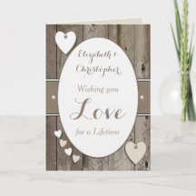 Felicitaciones Rustic Wedding Day white