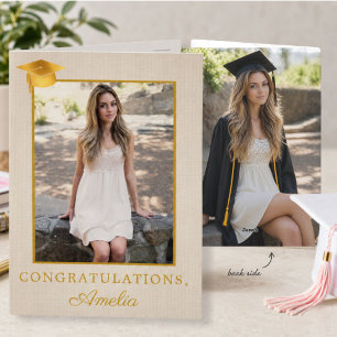 Tarjeta Felicitaciones Rústicas Graduación 2 Fotos