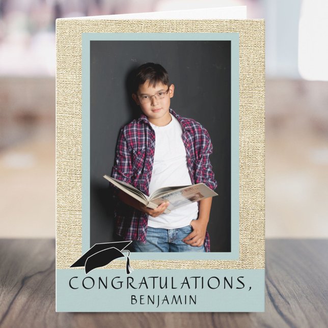 Tarjeta Felicitaciones Rústicas Modernas Foto de Graduació (Subido por el creador)
