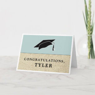 Tarjeta Felicitaciones Rústicas Simples Graduado Graduació