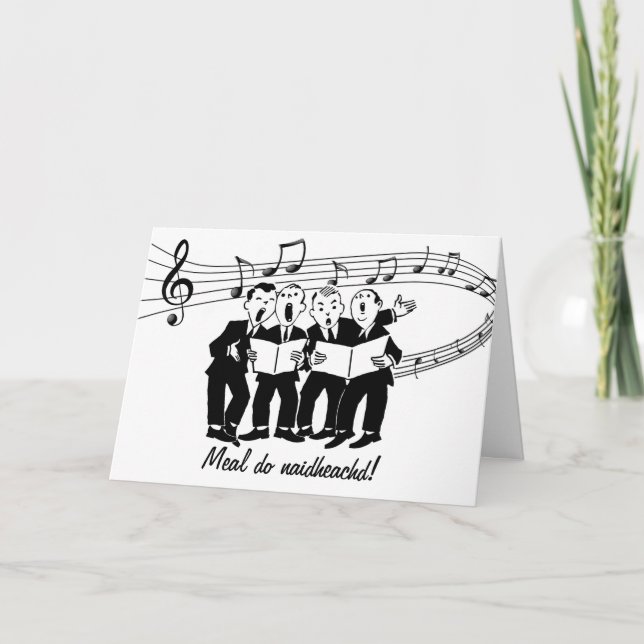 Tarjeta Felicitaciones Scots Gaelic Meal do naidheachd (Anverso)