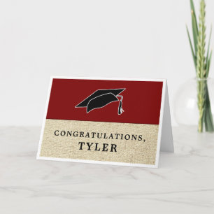 Tarjeta Felicitaciones Sencillas Rústicas Graduado Graduac
