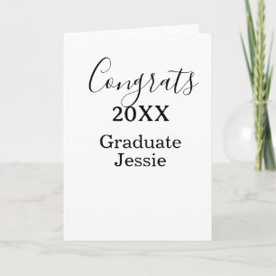 Tarjeta Felicitaciones simples de graduación minimalista a