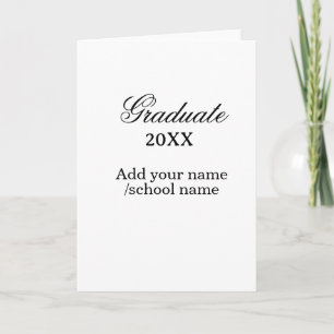 Tarjeta Felicitaciones simples de graduación minimalista a