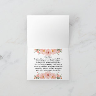 Tarjeta felicitaciones sobrina por tu graduación