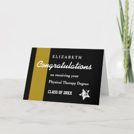 Tarjeta FELICITACIONES Terapia Física Banda de Oro