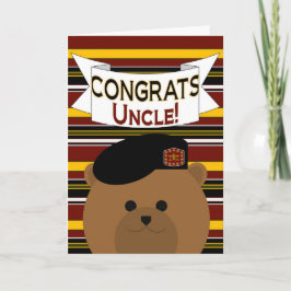 Tarjeta Felicitaciones tío héroe del ejército