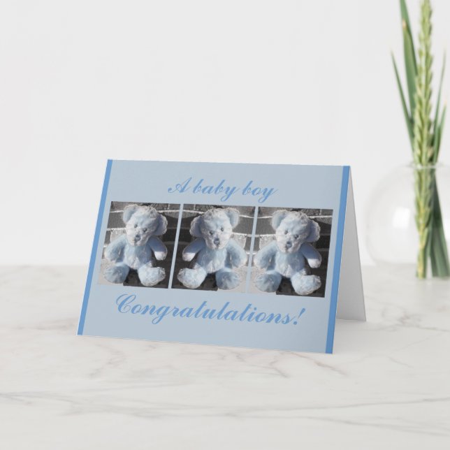Tarjeta ¡Felicitaciones!, Un niño bebé (Anverso)
