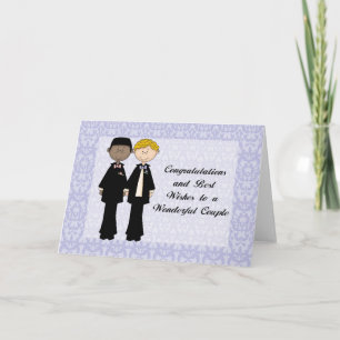 Tarjeta Felicitaciones y mejores deseos Boda C masculino g