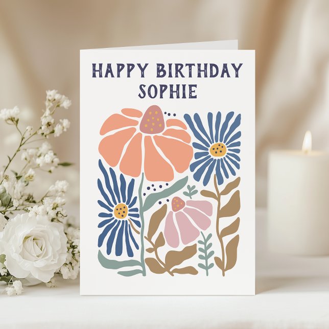 Tarjeta Feliciz Cumpleaños Floral Caprichoso      (Subido por el creador)