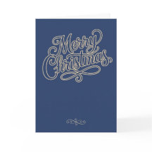 Feliciz Navidad Saludo de Escritura Azul