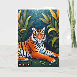 Tarjeta Felina de la Jungla Rayada