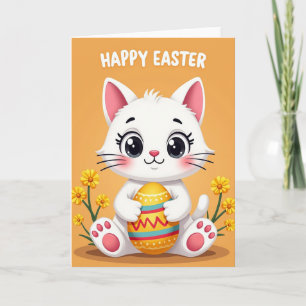 Tarjeta Felina de Pascua en Zigzag