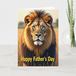 Tarjeta Felina del Día del Padre Majestuoso
