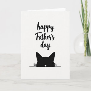 Tarjeta Felina Monocroma para el Día del Padre