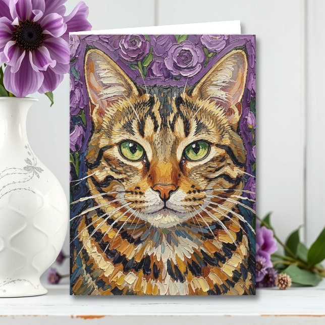 Tarjeta Feline and Floral | Happy Birthday Sister (Subido por el creador)