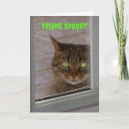 Tarjeta Feline Spooky Cat Halloween