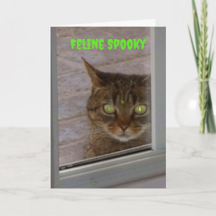 Tarjeta Feline Spooky Cat Halloween
