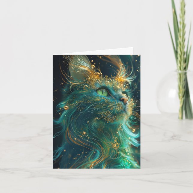 Tarjeta Felino Místico (Anverso)