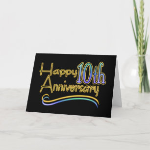 Tarjeta Feliz 10º Aniversario