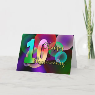 Tarjeta Feliz 10º aniversario (aniversario de bodas)
