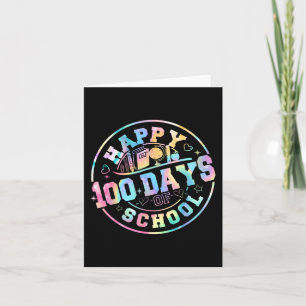 Tarjeta Feliz 100º Día De Escuela Profesor Estudiante Tie