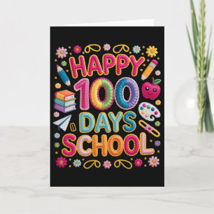 Tarjeta Feliz 100.º Día De Escuela 100 Días De Escuela Ens