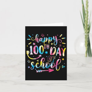 Tarjeta Feliz 100° Día De Camisa Escolar Para Estudiantes