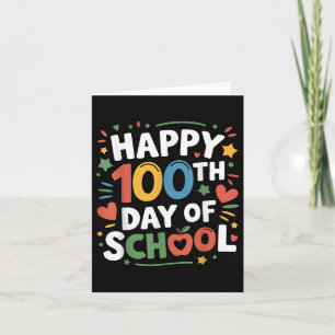 Tarjeta Feliz 100° Día de Colorido Colorido 100 Días Intel