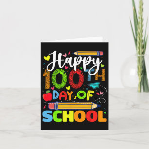 Tarjeta Feliz 100° Día De Enseñanza 100 Días Escolares