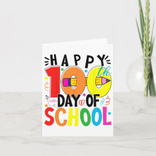 Tarjeta Feliz 100° Día De Enseñanza 100 Días Escolares