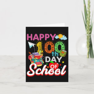 Tarjeta Feliz 100° Día De Enseñanza 100 Días Escolares