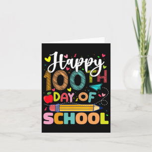 Tarjeta Feliz 100° Día De Enseñanza 100 Días Escolares