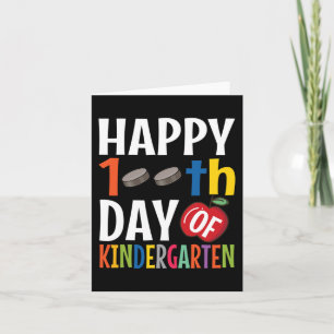 Tarjeta Feliz 100° Día de Enseñanza Preescolar